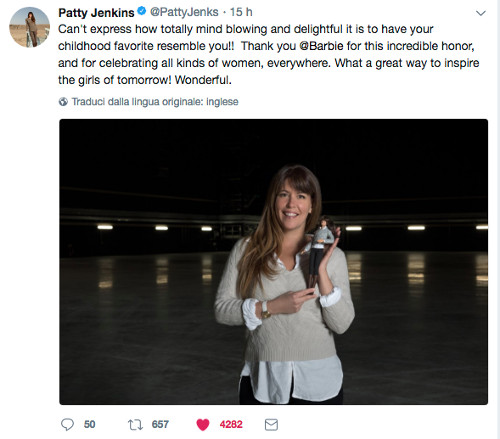 In arrivo la Barbie Patty Jenkins