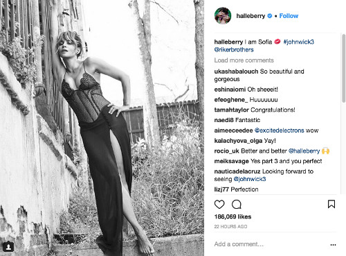 Halle Berry in John Wick 3 - Instagram